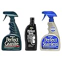 HOPE'S Perfect Stainless, Perfect Granite, and Perfect Sink Cleaner Bundle, Streak Free Polishing Kitchen Cleaners Removes Stains, Restores