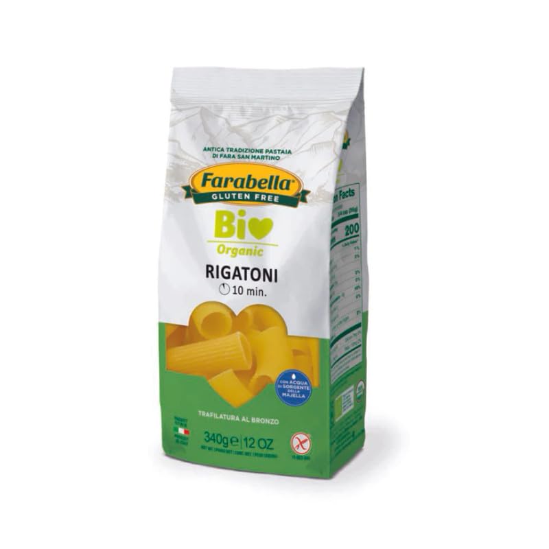 Farabella Gluten-Free Rigatoni from Italy - 500g, Quick Cook, Made from Corn & Rice Flour.