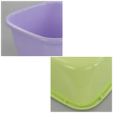 Obston 18 Quart Plastic Dish Pan, Square Washing Basins, Set of 2 (Green, Purple)