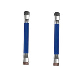 RecDec 2 Pack Kitchen Stove Cleaning Brush Small Deep Gas Stove Cleaning Scrub Double Sided Stainless Steel Wire Brushes for Stove Grate Grill Gas