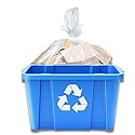 Plasticplace 14 Gallon Clear Recycling Trash Bags ? 1.2 Mil Garbage Can Liners ? 21"x16"x27’’ (200 Count), R14121CL