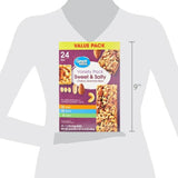 Great Value Sweet & Salty Chewy Granola Bars, Variety Pack, Peanut, Almond, Cashew, 1.2 oz Bars, 24 Count, Pack of 2, 48 Bars Total