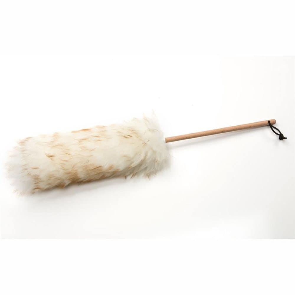 Wool Shop Lamb Wool Lanolin Dusters Deluxe Kit of 3 Sizes 10 in 24 in 36 in Wood Handle