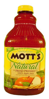 Mott's No Sugar Added Nautral Fresh Pressed Apple Juice 64 oz