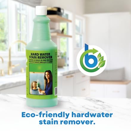 BioClean Hard Water Stain Remover 40 oz | Extra Strength Bathroom & Kitchen Cleaner, Eco-Friendly & Non-Toxic, Removes Stubborn Stains, Soap Scum