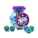 Earth Planet Gummy Balls - 19 Oz Jar (30 Count) - Strawberry Jelly Filled Gummies - Individually Wrapped Gummy Candy - Space Candy - Earth Gummies