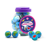 Earth Planet Gummy Balls - 19 Oz Jar (30 Count) - Strawberry Jelly Filled Gummies - Individually Wrapped Gummy Candy - Space Candy - Earth Gummies
