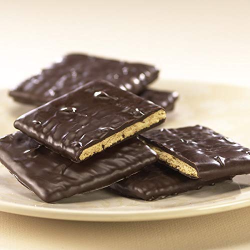 Asher's Chocolates, Chocolate Covered Grahams, Gourmet Sweet and Salty Candy, Individually Wrapped Snack, Family Owned Since 1892 (Dark Chocolate, 18