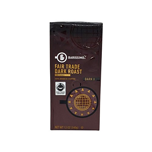 2 bag pack - Barissimo Premium Fair Trade Dark Roast Ground Coffee - 12oz ea Bag