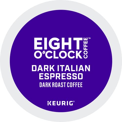 Eight O'Clock Coffee Dark Italian Espresso Roast Keurig Single-Serve K-Cup Pods, Dark Roast Coffee, 24 Count (Pack of 1)
