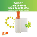Evercare Gain Scented All-Purpose Lint Roller Value Pack with 2 Lint Rollers and 3 Refill Rolls, 60 Sheets Each