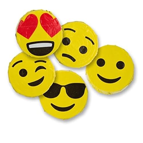 Emoji Chocolate Balls Assorted Fun Candy Emojis - 1 Pound, 80 Pieces