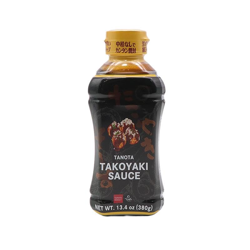 TANOTA Takoyaki Sauce 13.4oz (380g) | Authentic Japanese Umami Sauce for Takoyaki, Okonomiyaki, and Yakisoba | Product of Japan