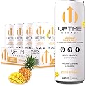 UPTIME Energy Drink, Mango Pineapple, 12 Pack, Vitamin C, L Theanine, Calcium, Sugar Free Energy Drinks for Focus Support, 142mg of Natural Caffeine