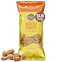 Wellsley Farms Unsalted Roasted In-Shell Peanuts, USA Grown Whole with Shell, Non-GMO, Low Sodium, Cholesterol-Free, Shell-Cracking Snack for Game