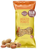 Wellsley Farms Unsalted Roasted In-Shell Peanuts, USA Grown Whole with Shell, Non-GMO, Low Sodium, Cholesterol-Free, Shell-Cracking Snack for Game