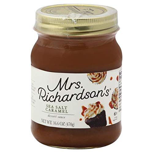 Mrs. Richardson Premium Sea Salt Caramel Topping 3 pack Rich, Creamy, Small-Batch Caramel Sauce for Ice Cream, Cakes, and Coffee - 16 oz