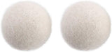 2 pcs White no Pattern Reusable Wool Dryer Balls Fabric Softener Ball Wool Laundry Ball Reducing Clothing Wrinkles,Saving Drying Time and Fabric