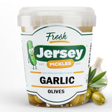 Jersey Pickles - Garlic Stuffed Olive (Quart) - Olives Stuffed - Hand-Stuffed Gourmet Olives with Premium Fillings for Snacks, Charcuterie & Cocktails