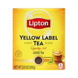 Lipton Yellow Label Finest Blend Loose Black Tea Compatible for Chai 450 Grams Pack of 1