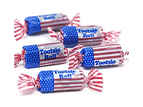 All American Mini Flag Tootsie Roll® 2 Pound Party Bag