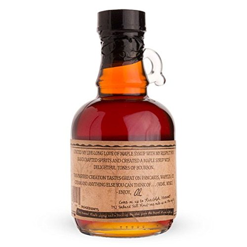 Two Glass Jars of Vermont Pure Maple Syrup - Bourbon Maple Syrup and Rum Maple Syrup