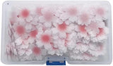 100 Pieces/Box Edible Flower Cupcake Toppers, Sticky Rice Paper Decorative Cake Cupcake Toppers for Wedding Birthday Party Cupcake Food Decoration