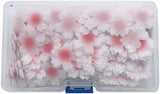 100 Pieces/Box Edible Flower Cupcake Toppers, Sticky Rice Paper Decorative Cake Cupcake Toppers for Wedding Birthday Party Cupcake Food Decoration