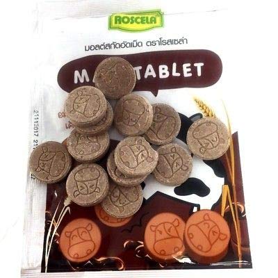 Roscela Chocolate Flavoured Tablet Malt Candy Healthy Chewy Kids Yummy Sweetened 20g, Pack of 6,