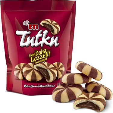 Eti Tutku Mosaic Biscuit Filled With Cocoa Cream, Turkish Biscuit,Bisküvi Turkish Cookies By Eti 7.4 OZ - 210gr Halal ?????? ????