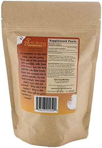 Birth Song Botanicals Nursing Nectar Herbal Breastfeeding Tea - Organic Lactation Tea to Increase Milk Supply, Enhance Milk Production & Breastmilk