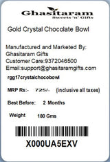 Ghasitaram Gifts Diwali Gifts Diwali Chocolate - Gold Crystal Chocolate Bowl