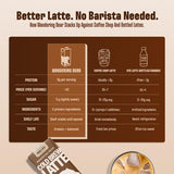 Wandering Bear Double Latte Organic Cold Brew Coffee - 32 fl oz, 3 pack - Creamy High-Protein Cold Brew Latte, 11 g Protein, Only 100 Calories, 5 g