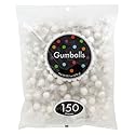 Amusemints Individually Wrapped Gumballs - Shimmer White (150 Count) | Great for Machine Refill |