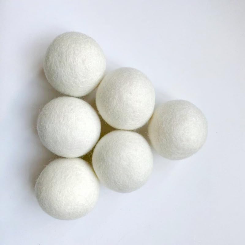 Wool Dryer Balls-Wool Balls Replaces Dryer Sheets-Wool Balls for Dryer-Laundry Balls for Dryer-Machine Anti Winding Shortens(Pack of 4)