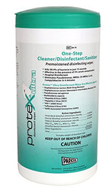 Parkerlabs Protex Disinfectant Textured Wipes Laboratories- Kills 99.9% of Bacteria in 15 Seconds - 7" X 10" (Canister of 75 Wipes)