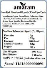 Jaiccha Ghasitaram Bhaidooj Gifts - Stone/ Rock Chocolates 800 GMS in White Paper Pouch