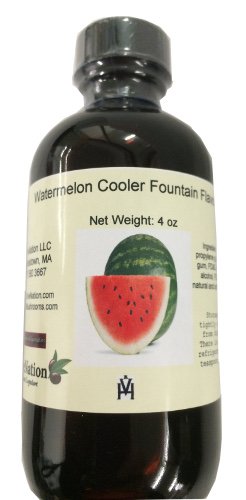 OliveNation Watermelon Cooler Flavor Fountain - 8 ounces - Kosher labeled - Gluten, Sugar, Calorie and Alcohol Free - Perfect for smoothies, icecream