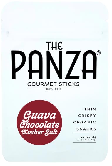 The Panza Guava Chocolate Kosher Salt Gourmet Cookie Snack Thin & Crispy | Organic, Non-GMO, 100% Natural Ingredients | Mini Pouch 0.7 oz