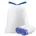 Trash Bag 8 Gallon Medium Drawstring Garbage Bags for 8 Gallon Trash Cans, Kitchen Bedroom Bathroom Living room Office Restaurant Thickened Stretchy