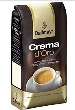 Dallmayr Crema D'oro Whole Beans Coffee 2 Packs X 17.6oz/500g (Pack of 2)