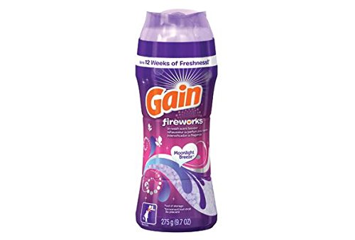 Gain Fireworks In-Wash Scent Booster - Moonlight Breeze - Compatible With ALL Machines, Including HE (High Efficiency) - Net Wt. 9.7 OZ (275 g) Each