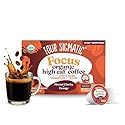 Four Sigmatic High Caffeine Mushroom Coffee K-Cups | Organic Dark Roast Coffee with Lion’s Mane & Yacon | Focus & Immune Support | Vegan & Keto |