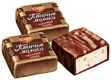 Cream and Vanilla Marshmallow and Chocolate Candy, Russian Bird's Milk, Ptichye Moloko, Rot Front Chocolates Souffle 1 kg | 2.2 lb