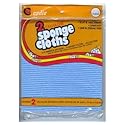 2 Cellulose Sponge Cloths Blue,Soft & Absorbent Sanitary Lint & Streak Free by Cadie (5 Pack)