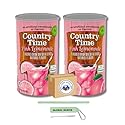 Global Basics 2 Pack of 82.5 oz Country Time Pink Lemonade Mix | 165 oz TOTAL | Includes A Global Basics Reusable Straw Set!