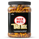 BEER NUTS Original Bar Mix - Crunchy Party Pretzels, Cheese Sticks, Sesame Sticks, Roasted Corn Nuts, & Original Roasted Sweet Glazed Salted Peanuts