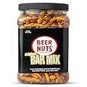 BEER NUTS Original Bar Mix - Crunchy Party Pretzels, Cheese Sticks, Sesame Sticks, Roasted Corn Nuts, & Original Roasted Sweet Glazed Salted Peanuts