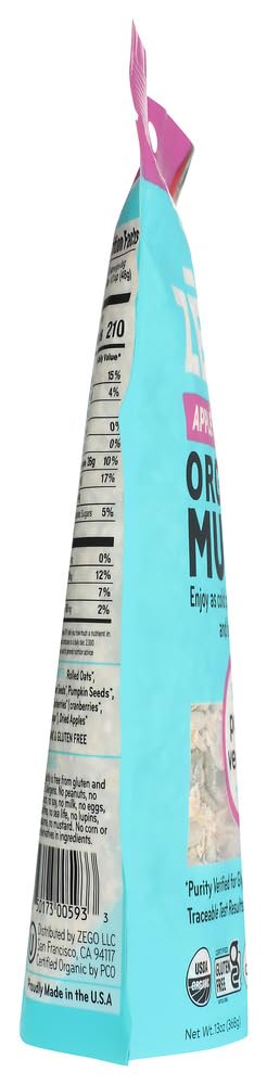 ZEGO Foods Organic Superfood Oatmeal & Muesli, Certified Gluten Free (Apple Cranberry) 13oz