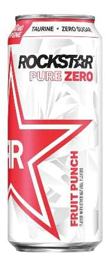 Rockstar Pure Zero Energy Drink Variety- Silver Ice, Pure Zero Punched,#TMGS, Watermelon - 16fl.oz. (Pack of 16)